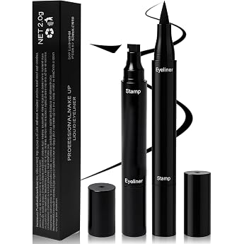 Eyeliner Black Pack of 2 Eyeliner Waterproof Eyebrow Pencil Smudge-Proof Smokey Eye Liner with Gel Formula Professional Makeup Simple Make Up Tools