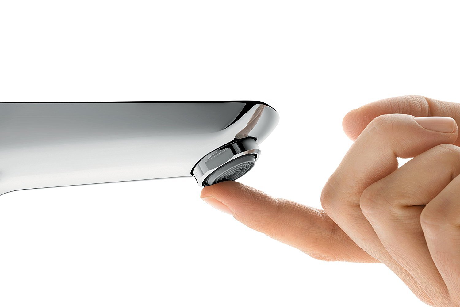 hansgrohe Talis E - Mitigeur de lavabo eau froide sans tirette ni vidage, Robinet de salle de bain avec hauteur sous bec 80 mm, économie d'eau (EcoSmart), Chromé