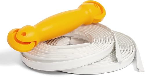 Instatrim Tiras autoadhesivas flexibles de 12 pulgada blanco 10 pies de largo 2 unidades con aplicador InstaTrim