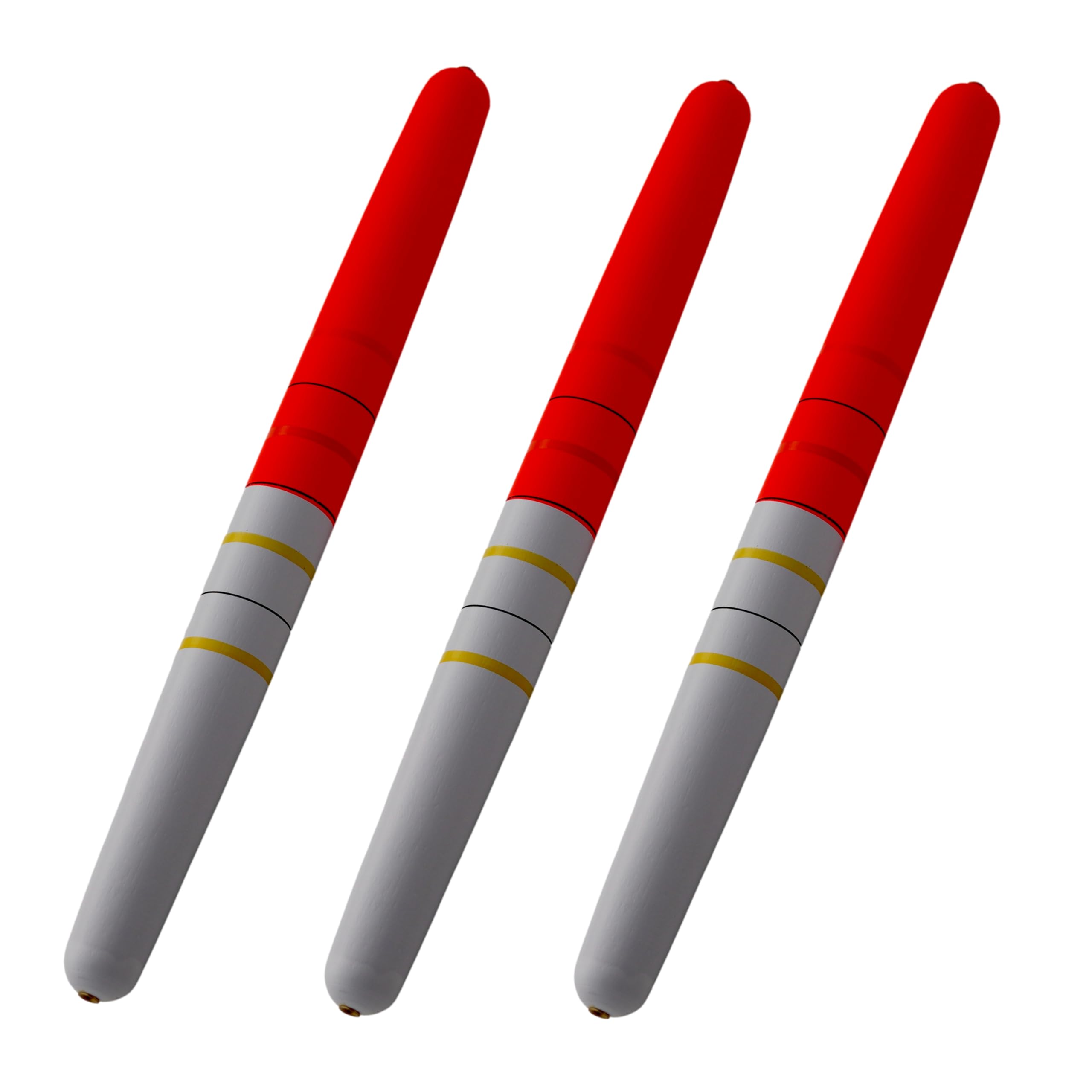 Tube Balsa Wood Fishing Floats - Red & White