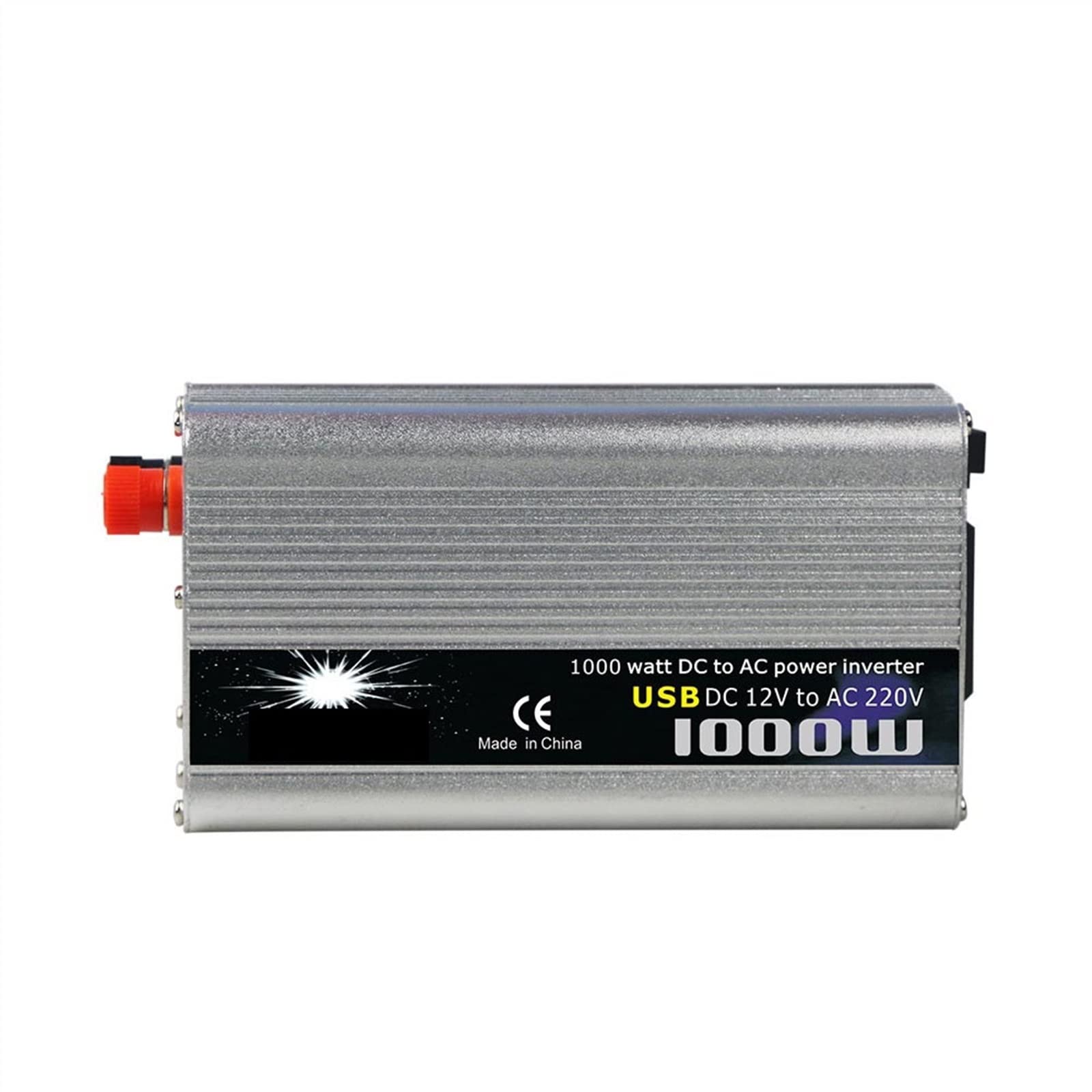 CUDTAPI Pure Sine Wave Car Inverter 12V 220 500W 1000W 1500W 2000W DC To AC Voltage Converter Modified Pure Sine Wave Power Transmission Electricity Aluminium(1000W,Onecolor,60Hz)