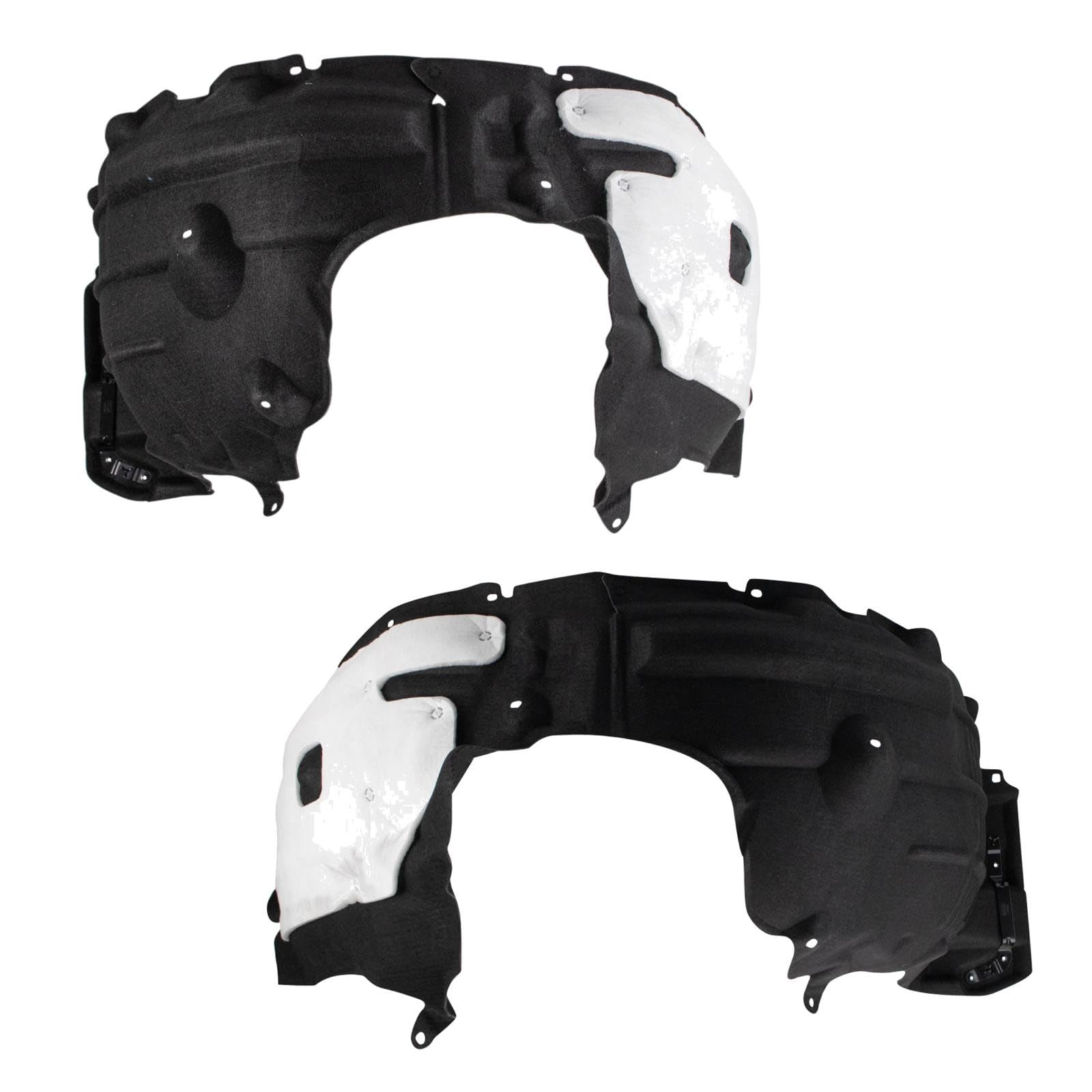 TRQ Front Driver and Passenger Side Inner Fender Liner Set | For 2020-2023 Toyota Highlander