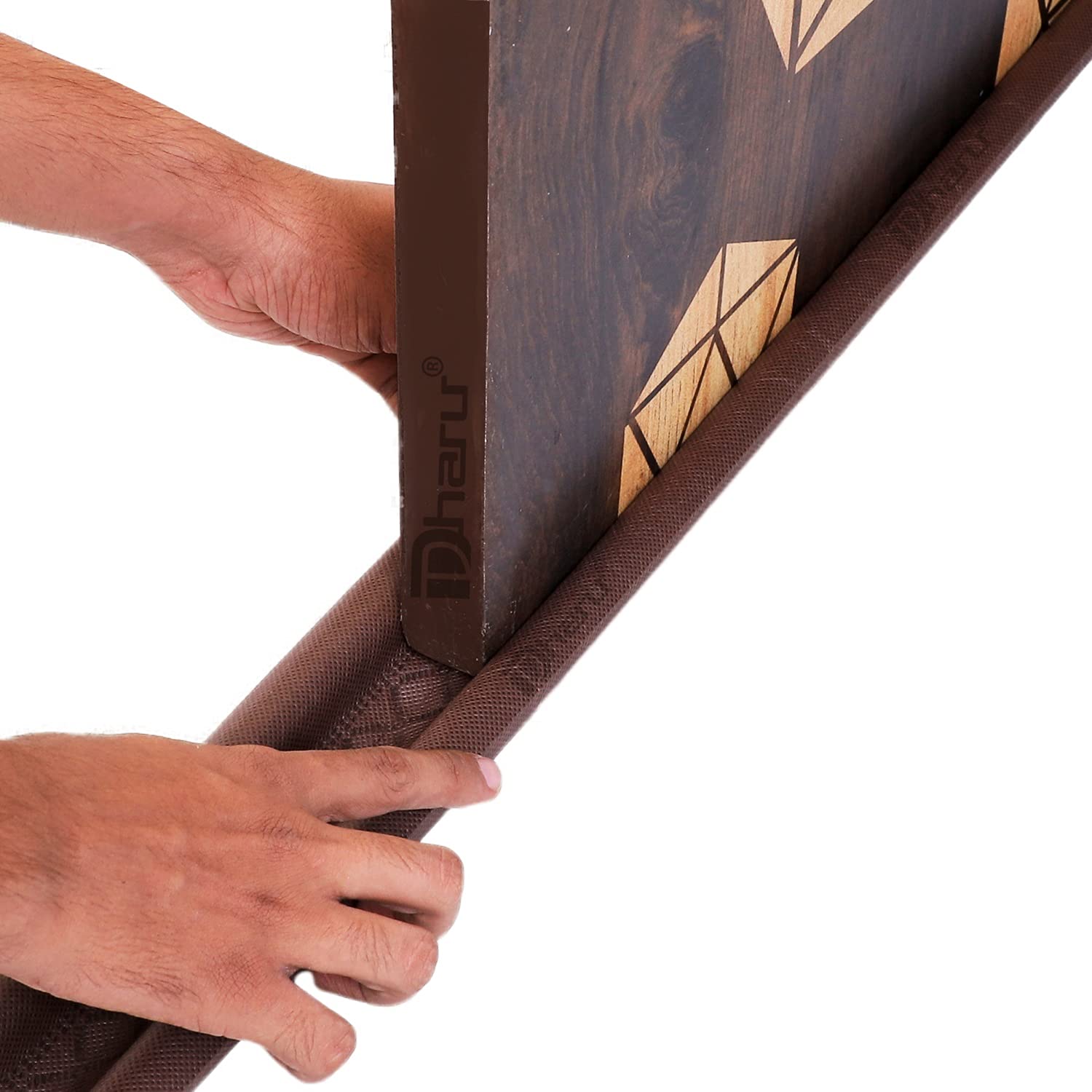DHARU Door Draft Stopper | Silicon Door Bottom Sealing Strip | Self Adhesive Door Gap Filler Rubber | Door Draft Guard | Protect from Cockroach, Insect and Bugs(Brown-39 Inch)-image-2
