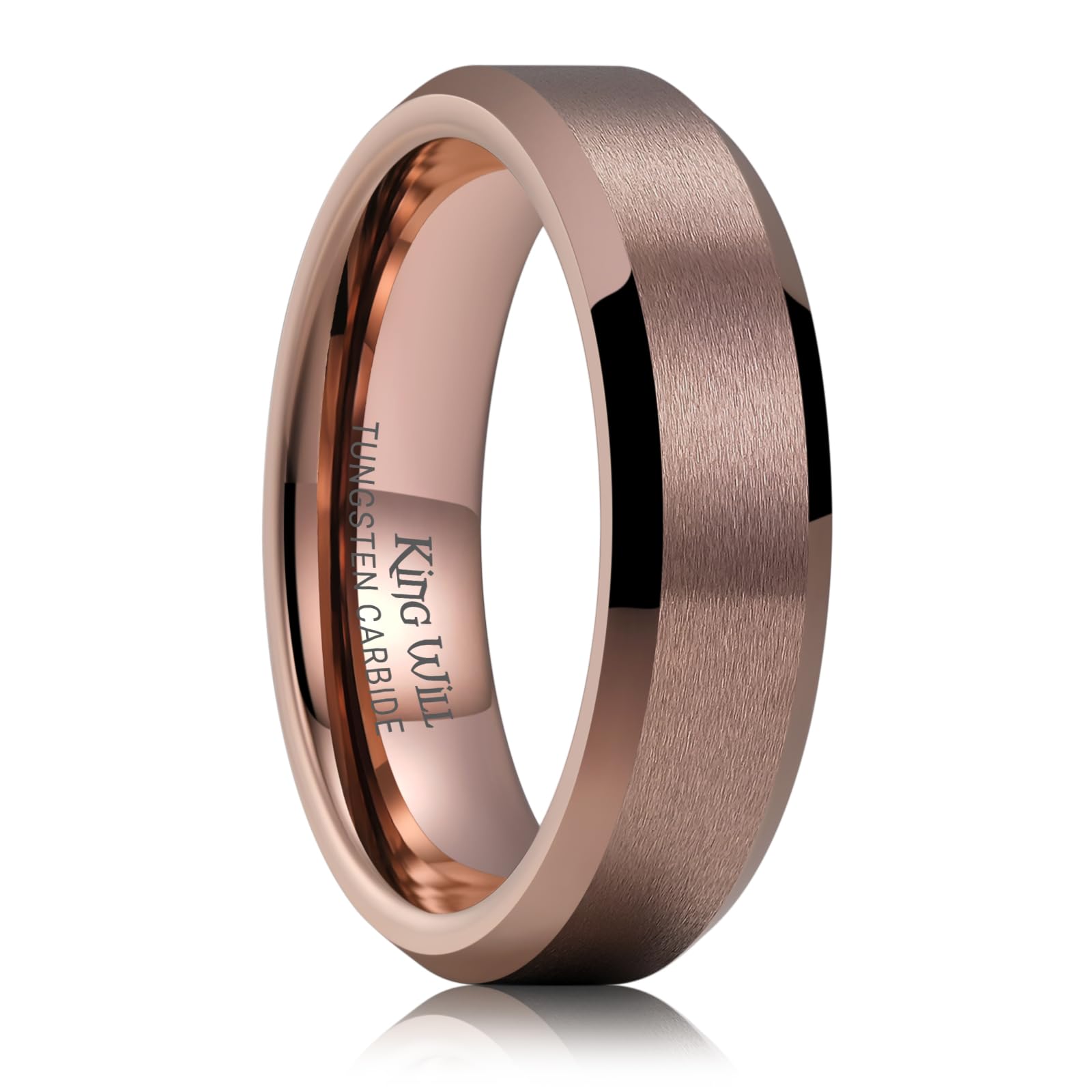 King Will Tungsten Men's Wedding Ring - Available in 6mm to 10mm