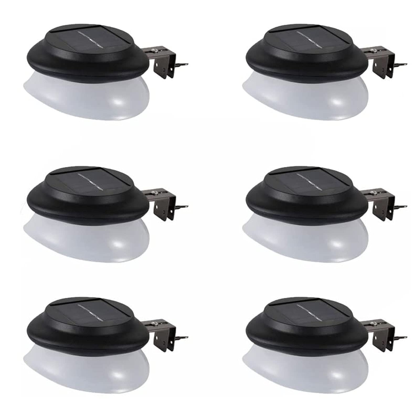 Baiaa Black Solar Fence Gutter Lights, Led Waterproof Solar Powered Outdoor Garden Lights, Led Outdoor Wall Lights, For Greenhouse Outdoor Garden Fence Wall Lobby Pathway (,Warm Light)
