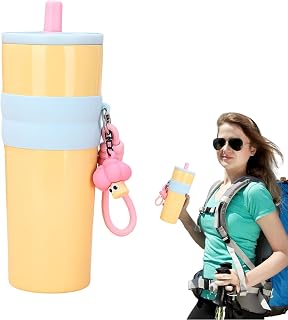 Taza de café de 800 ml, acero inoxidable de 3,35 x 3,35 pulgadas de viaje, taza aislada, diseño portátil Leakproof de doble pared, doble vacío para la cara de la cara, incluido, Weddings, gimnasio