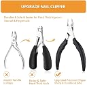 MAYCREATE® Toenail Clippers for Thick Nails Nail Clippers Kit Set for Men and Women Heavy Duty Nail Nippers Cutter for Pedicure Precision Ingrown Fingernails (Black) gallery image