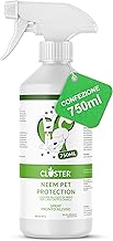 CLOSTER Neem Pet Protection 750 ml Pesticide Repellent for Dogs and Cats – Neem Oil Spray Ready to Use – Mosquito Repellent Insect Repellent Against Ticks Fleas Flies Mites Lice
