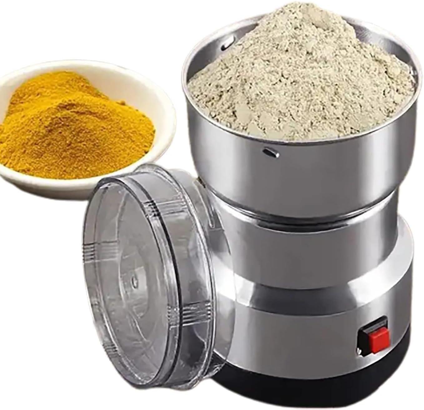 Mini Electric Grain Grinder, Capacity 50g~150g, Stainless Steel Grain Mill, Vanilla Flour Machine, 10s Fast Grinding, for Grinding Grains, Roots, Dry Materials, Spices, Herbs, Coffee