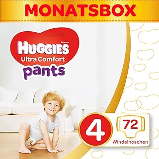Huggies Windeln Ultra Comfort Pants Größe 4 Monatsbox, 1er Pack (1 x 72 Stück) 2 x 36 Stück