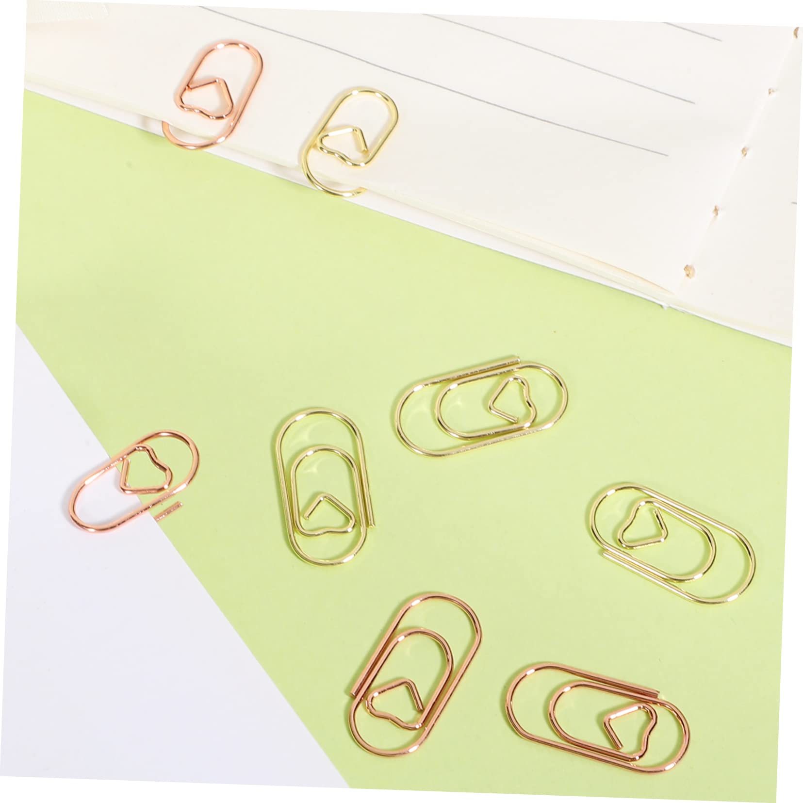 STOBOK 1200stücke Herzförmige Büroklammern Teiliges Und Roségold Dekorative Clips Für Notizen Lesezeichen Und Scrapbooking Für Büro Und Schule