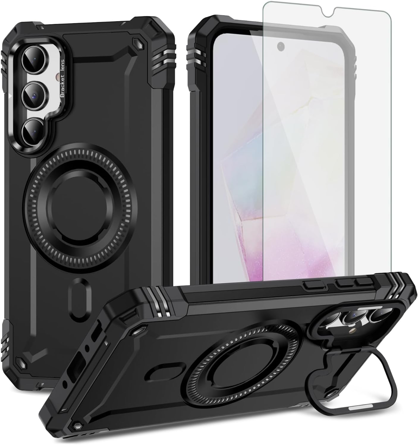 Phone Case for Samsung Galaxy A35 5G Soft Silicone Women Men Black