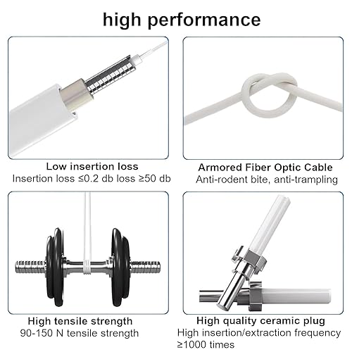Miniatura 5 de Cable de Internet de fibra óptica, cable de conexión de fibra óptica, cable de conexión óptico de puente de fibra óptica, Simplex OS1OS2 9125um, OD