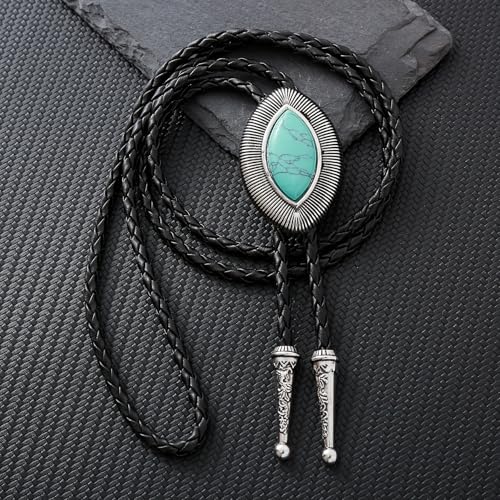 Image of Btilasif Bolo Tie Brown for Men, Scorpion Luminous Stone Cowboy Tie Western Leather Necktie Necklace for Women