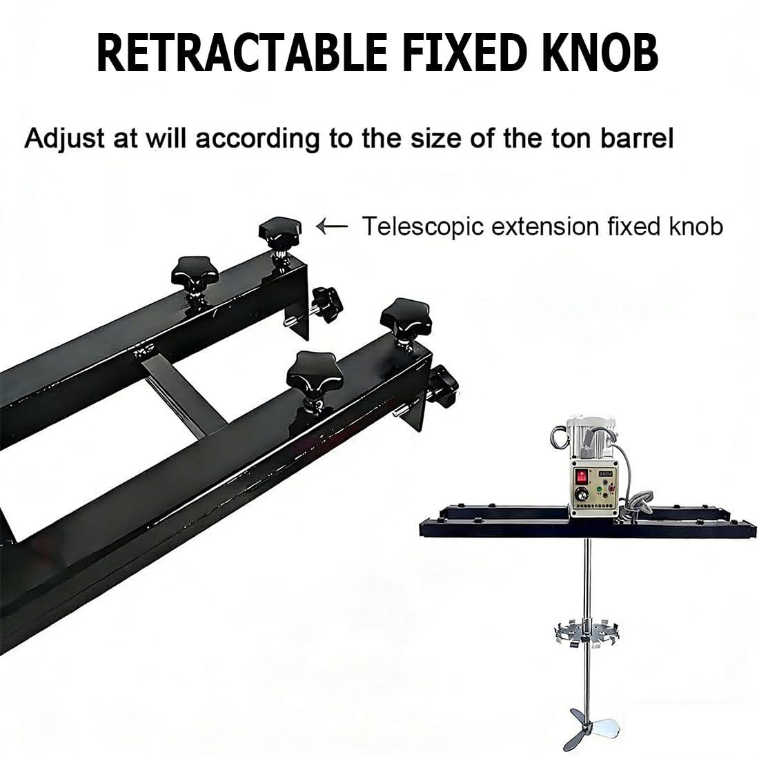 Máquina mezcladora eléctrica de tanque, ajustable de 70 a 120 cm, agitador de alto par de 30 nm para mezclar pintura, tinta y soluciones
