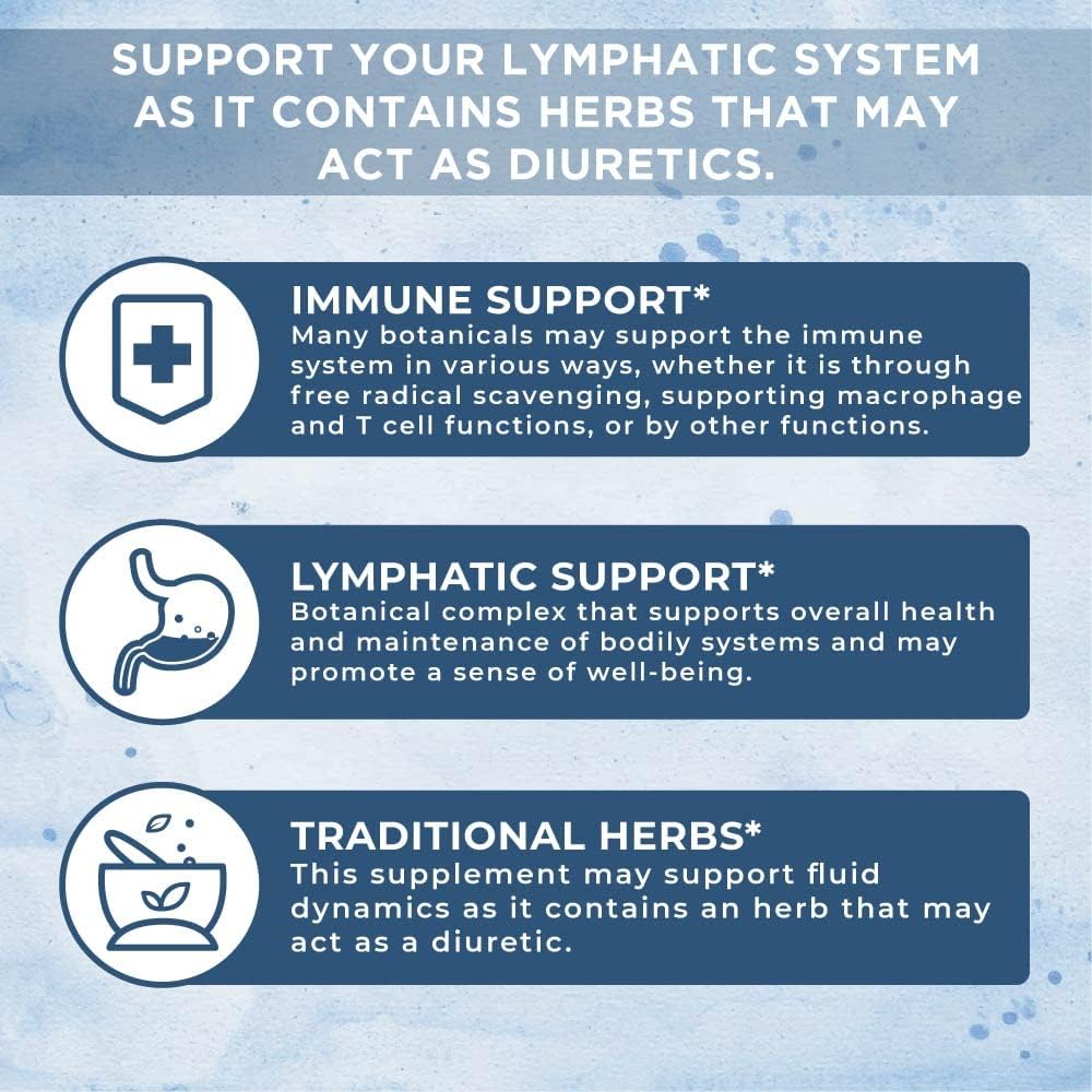 Lymphatic Support Drops | USDA Organic Lymphatic Cleanse for Immune Support | Lymphatic Support Supplement with Echinacea & Elderberry | Antioxidant & Immune Defense | Vegan | Non-GMO | 30 Servings : Health & Household