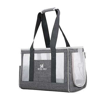 Ali Shipping Pet Cat Puppy Carrier Air Vents Mesh Shoulder Bag Carrying Bag Tote Gray