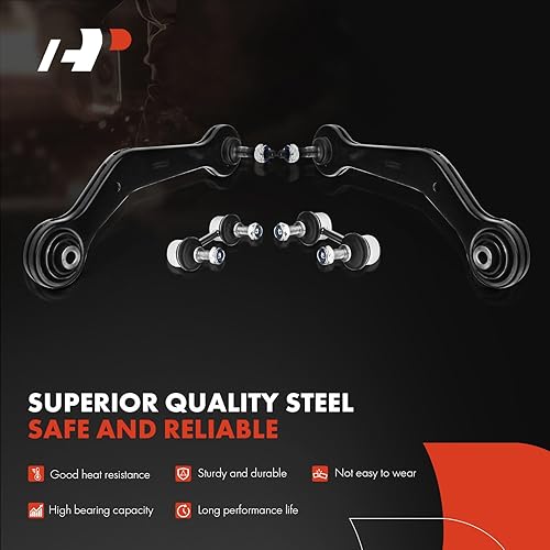 Miniatura 3 de A-Premium Juego de 10, brazo de control trasero superior delantero y trasero, barra estabilizadora, brazo de control integral y buje, compatible con