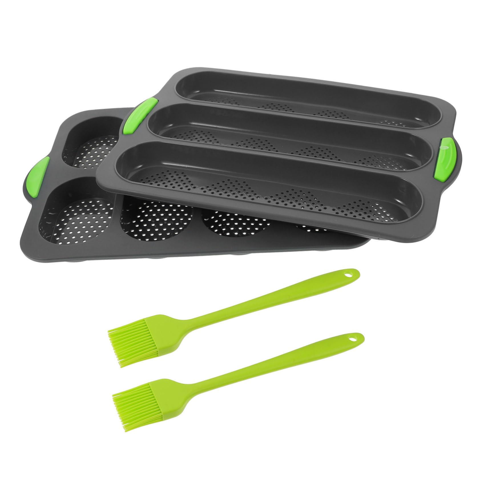DECHOUS Molde de Silicona para Hornear Pan Francés con Ranuras Molde Perforado para Repostería DIY Apto para Manualidades y Cocción el Hogar
