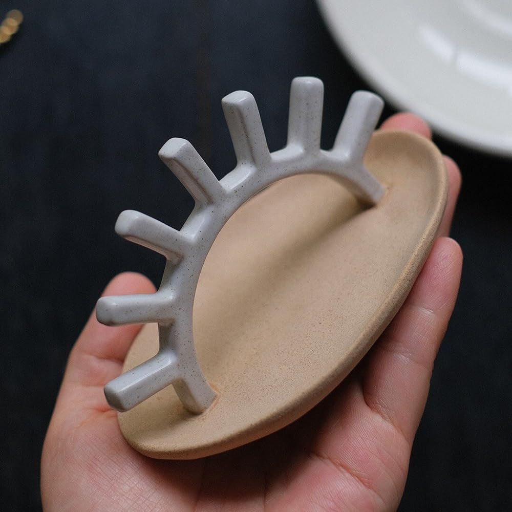 Kreatywne ceramiczne naczynie na biżuterię Stojak na biżuterię z tacą organizer na biżuterię