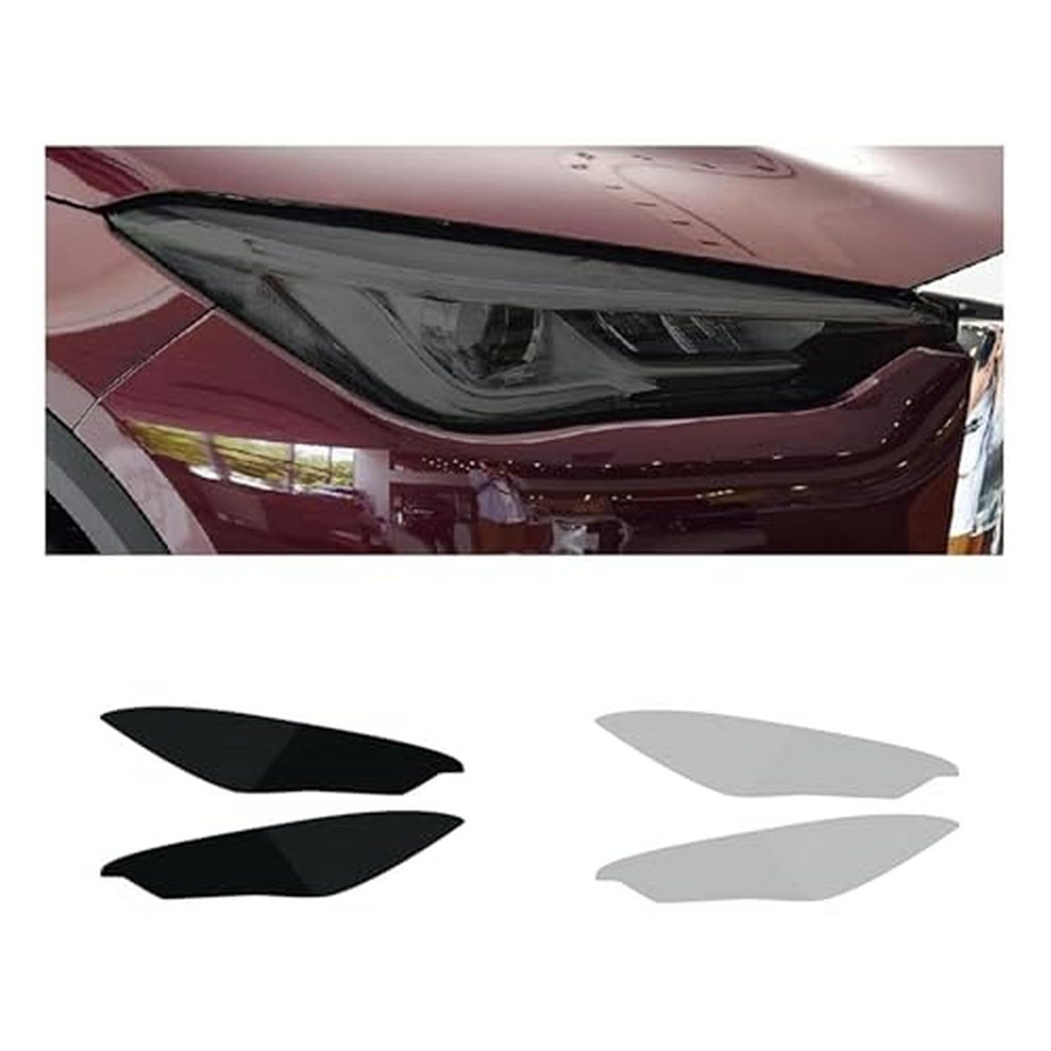 Film de protection phare voiture pour QX50 2016-2019 noir en TPU