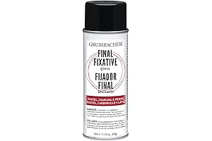 Grumbacher Final Fixative Gloss Spray, Perfect Protective Sealant For Charcoal, Pastel, Pencil, and Graphite Drawings