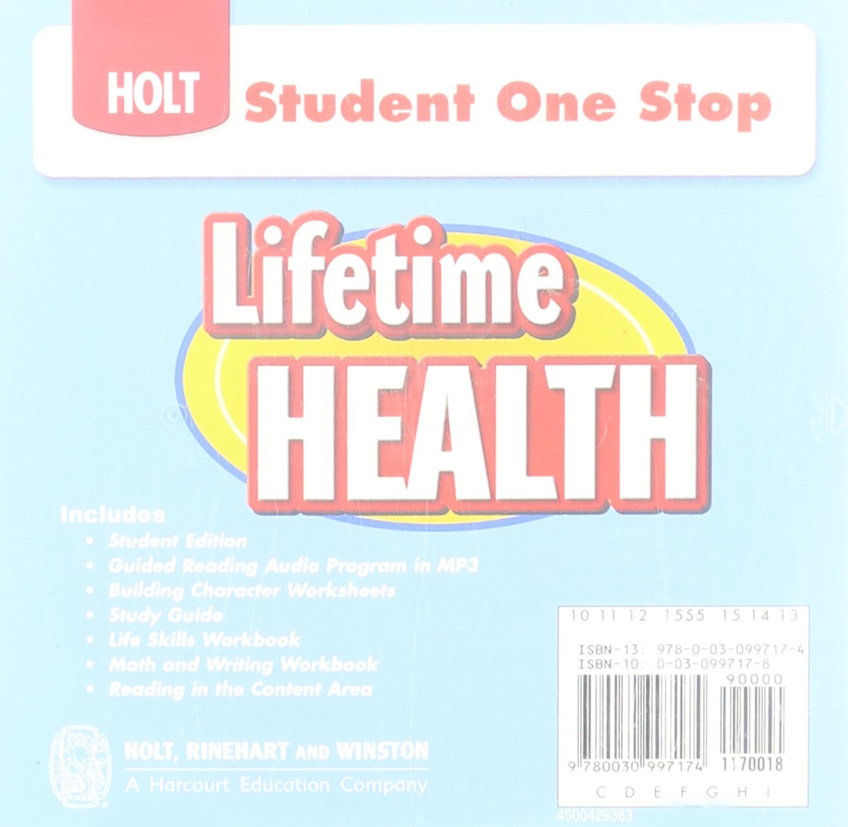 Lifetime Health Student OneStop CDROM 2009 (Holt Lifetime Health