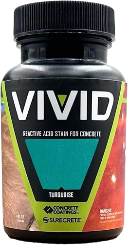CC Concrete Coatings Tinte ácido vívido para concreto turquesa 4OZ