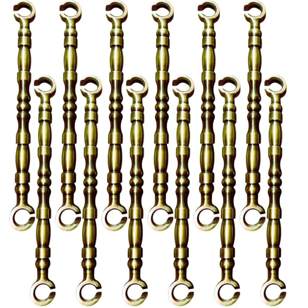 Trendy Creation Hub 12 Inch Brass Antique Golden Finish Rod Swing Chain Links Brass Jhula Hammock for Indoor Outdoor (Pack of 2)-image-43