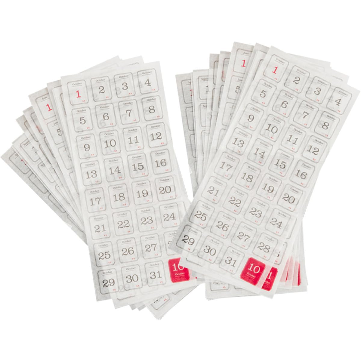 Paper Planner Calendar Stickers 24Pcs, 2 Sets for Office Workers