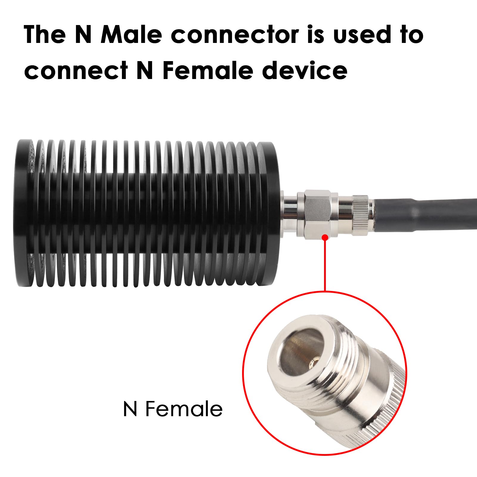Résistance de charge factice coaxiale RF fiable pour connecteurs mâles Résistance de charge factice coaxiale RF fiable pour connecteurs mâles