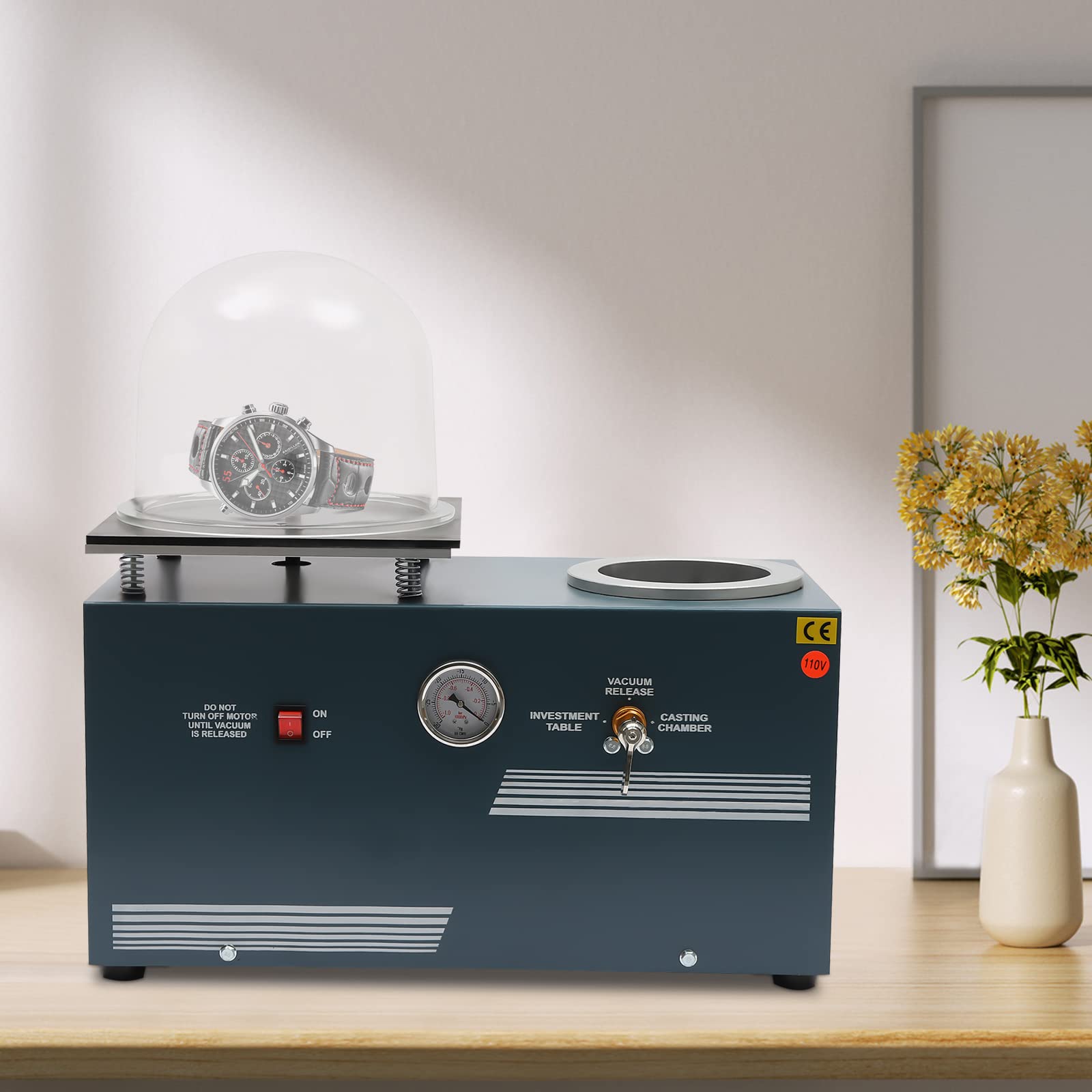 ZGEXING 2L Jewelry Cast Combination Vacuum Investing Casting Investment Melting Machine?Used by Jewelry Manufacturers