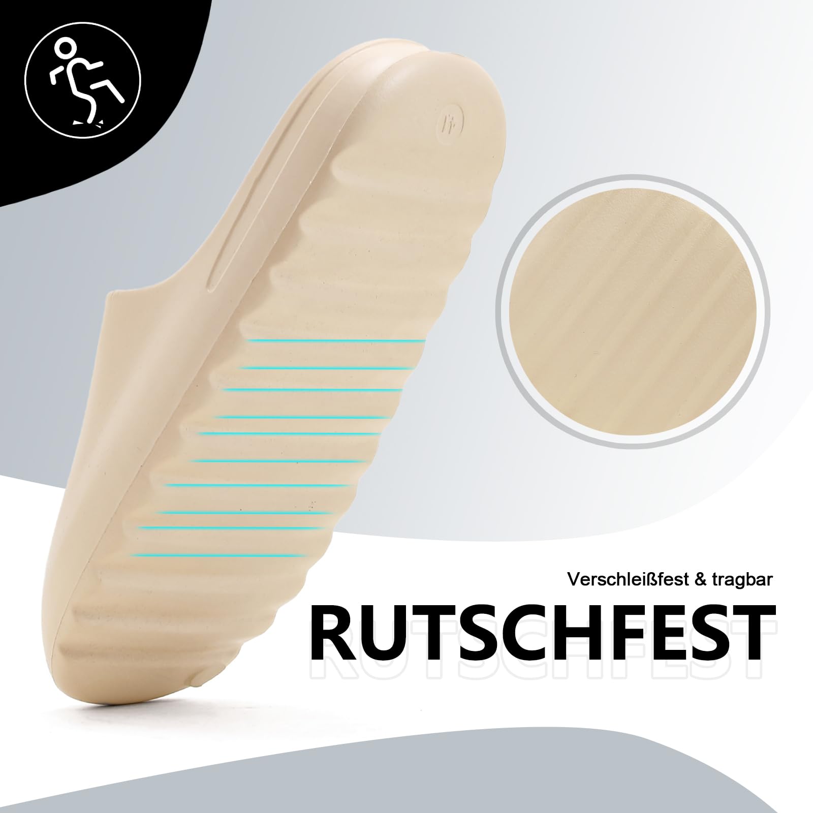 Rumkok Slides Donna Uomo, Estive Mare In Gomma Antiscivolo Slippers, Suola Spessa Piscina Scarpe Ciabatte