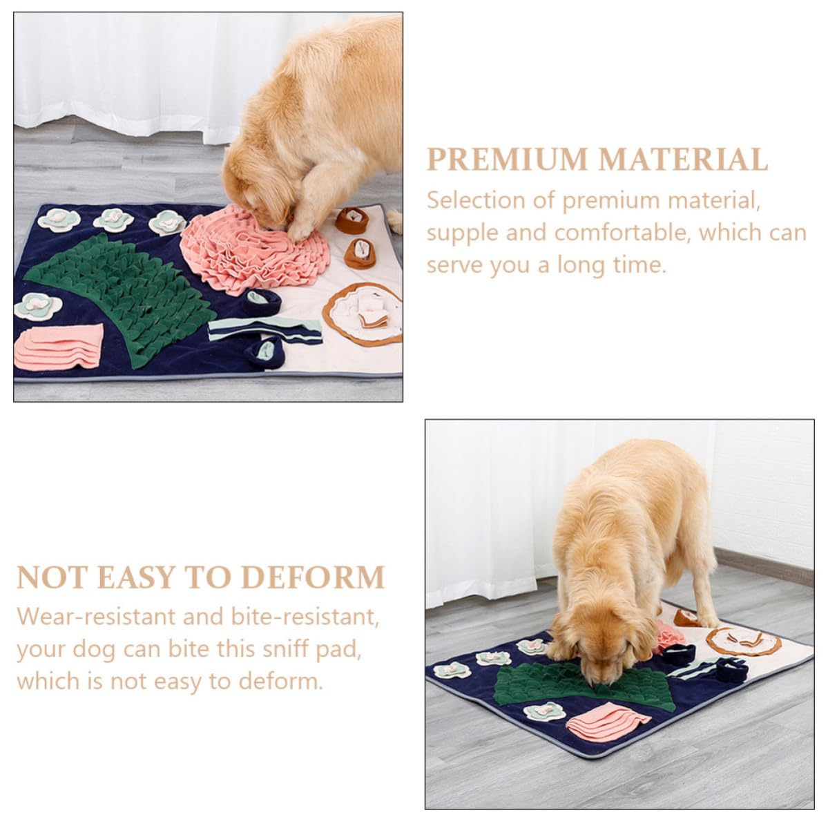 Hundeschnüffelmatte mit Futterversteck aus Polar Fleece für Hunde