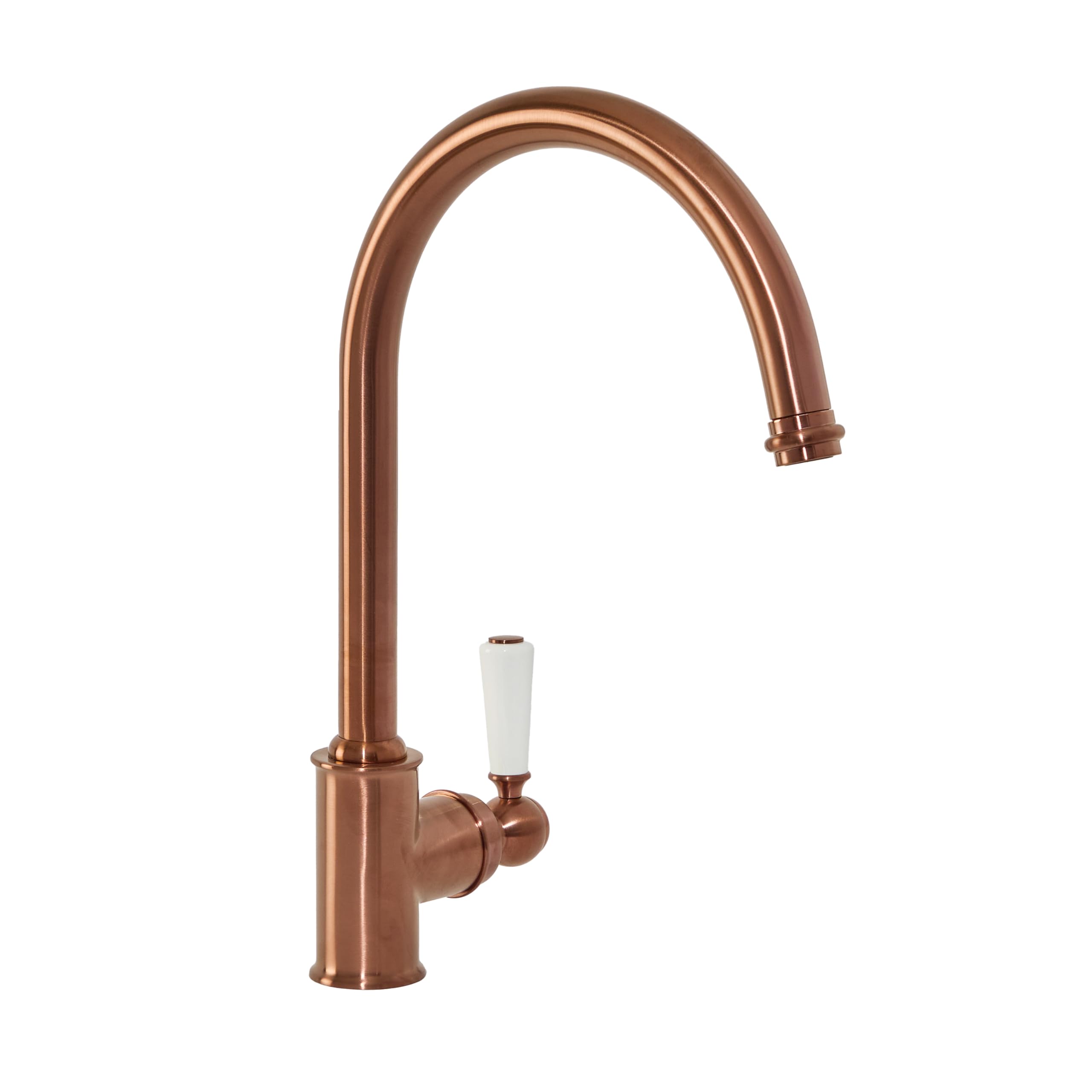 Milano Brushed Copper Elizabeth Lever Handle Kitchen Sink Mixer Tap