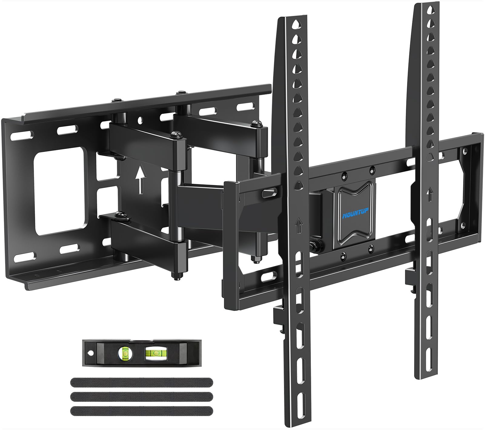 MOUNTUP TV Wall Mount, Full Motion TV Wall Mount for Most 26-65 Inch TV up to 100 LBS, Swivel Extension Tilting Level TV Mount Bracket with Articulating Arm Max VESA 400x400mm, for 16 Inch Wood Studs