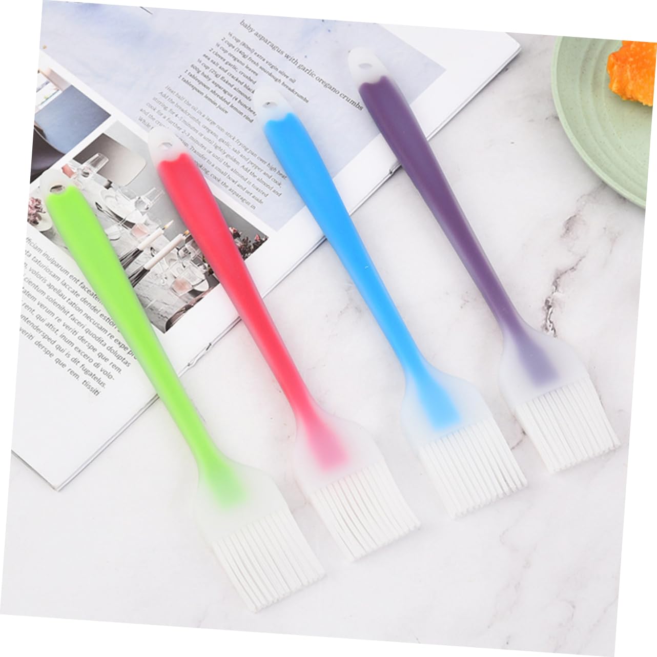 CIYODO Cooking Oil Brush Set 2pcs Baking Bbq Silicone Brush Easy to Clean Non-slip Handle