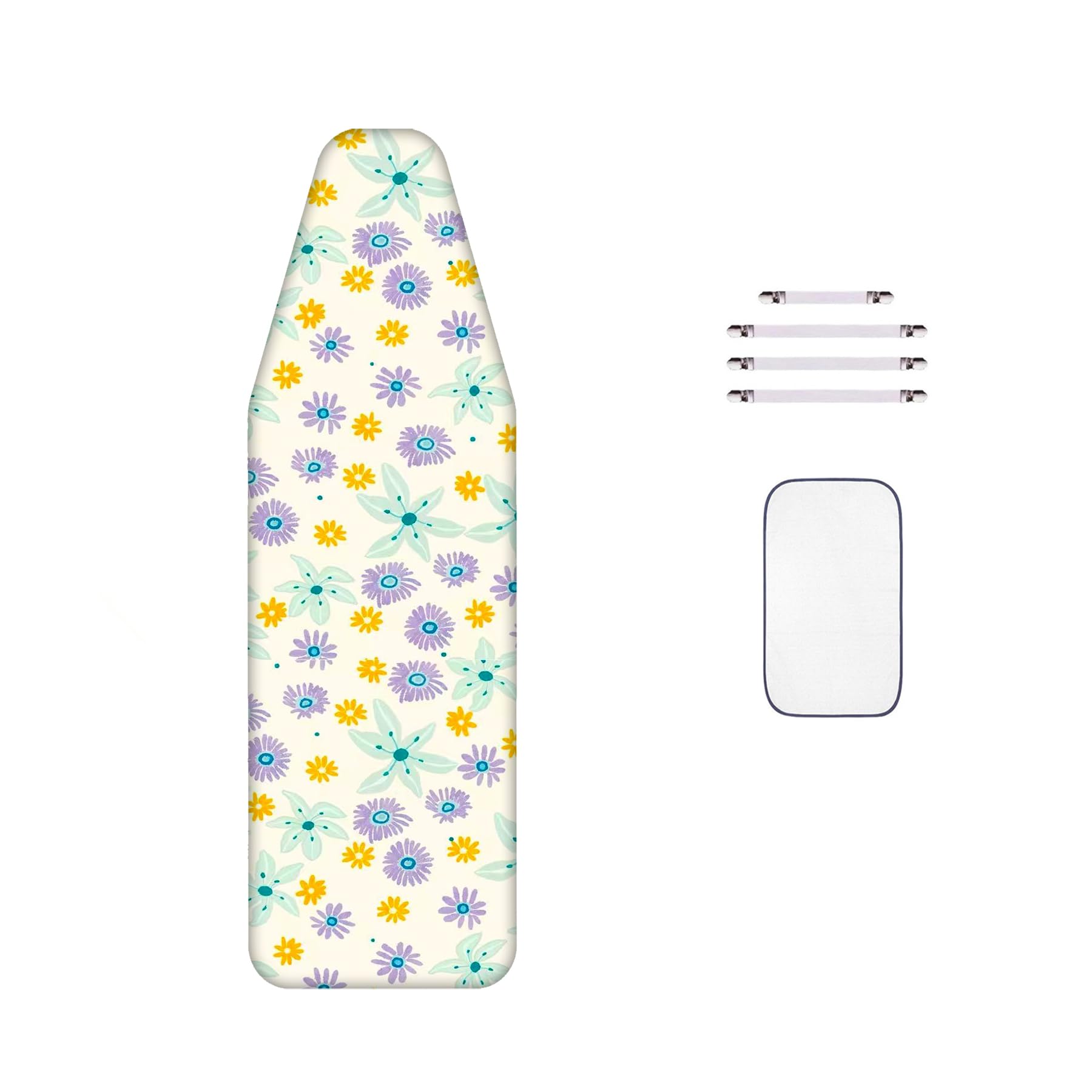 Cotton Ironing Board Cover, Smooth Ironing, Extra-Large Ironing Board Cover, 2-Layer Design, Replacement Covers for Ironing Boards, With Fasteners