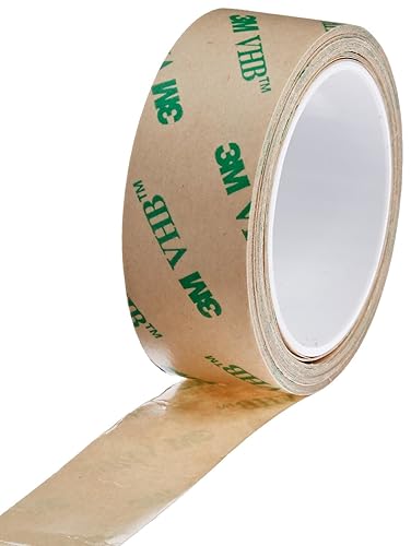 Miniatura 1 de 3M F9460PC VHB Cinta de transferencia adhesiva - 0.75 pulgadas x 15 pies Rollo de cinta adhesiva acrílica con productos químicos, resistencia a