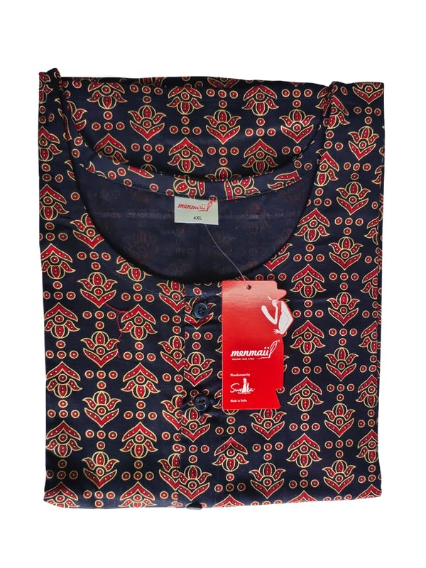 Image of MENMAII Women's [L-4XL] Full Open /Front Buttoned [a Kind of Adaptive Clothing] Multipurpose Nighty for Maternity /Pregnancy /Elderly /Patient /Feeding /Hospital Purpose Nighty Calf Length