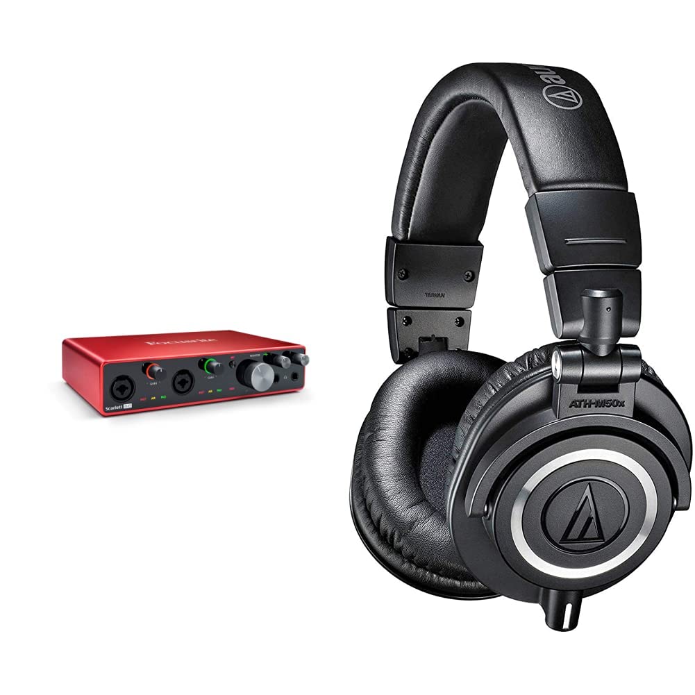Focusrite Scarlett 8i6 (3rd Gen) USB Audio Interface & Audio-Technica ATH-M50X Professional Studio M