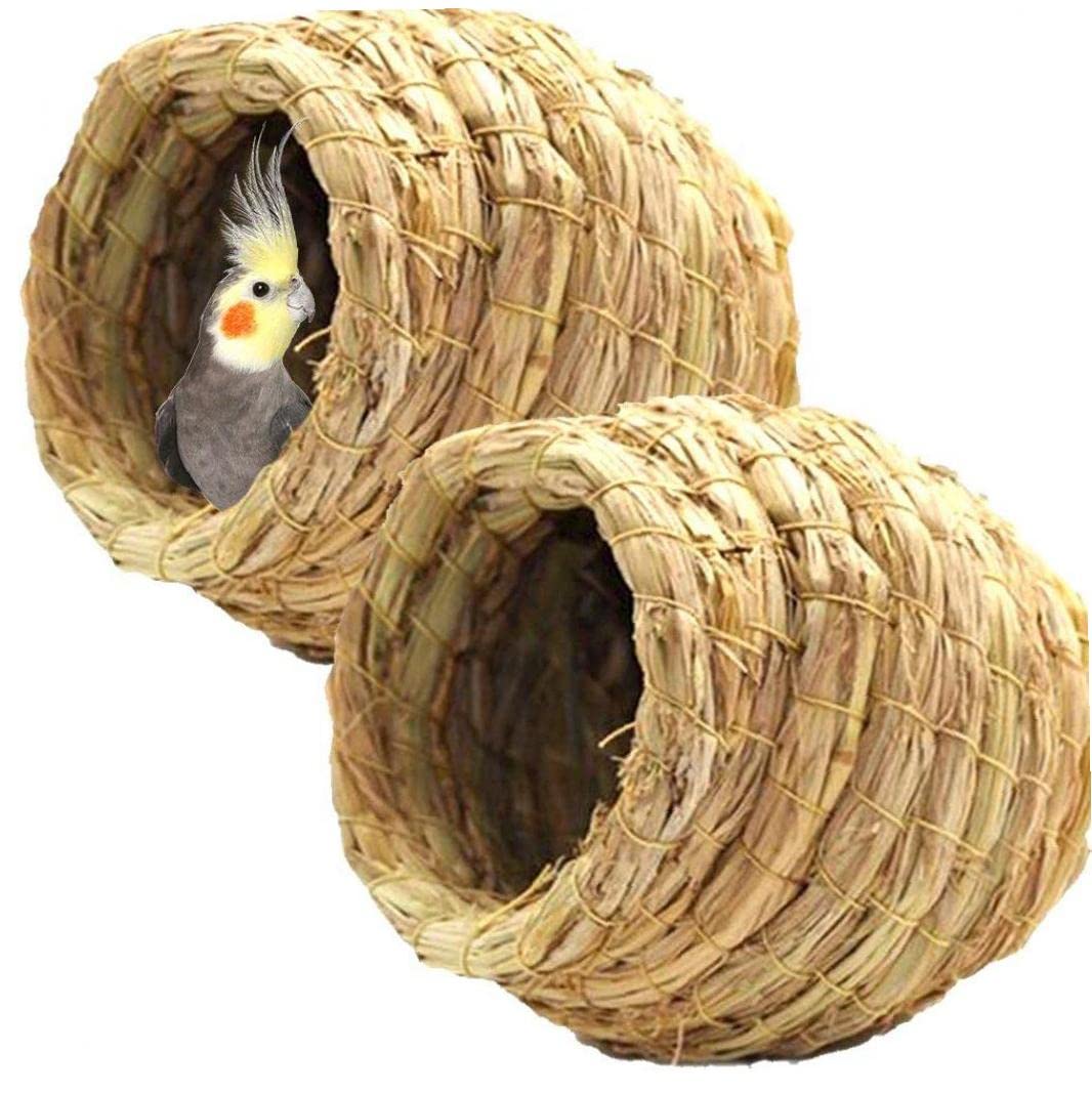 Amazon.co.jp: 鳥の巣 鳥かご 天然わら 手作り 鳩 オウム ペット 鳥の