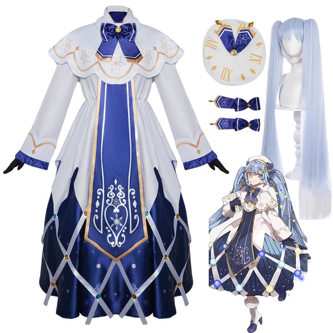 Amazon.co.jp: 雪ミク コスプレ衣装 Cosplay 雪ミク2025/2024/2023