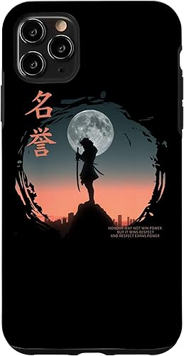 iPhone 11 Pro Max Futuristic Ghost Samurai japonés Cyberpunk Samurai Warrior Case