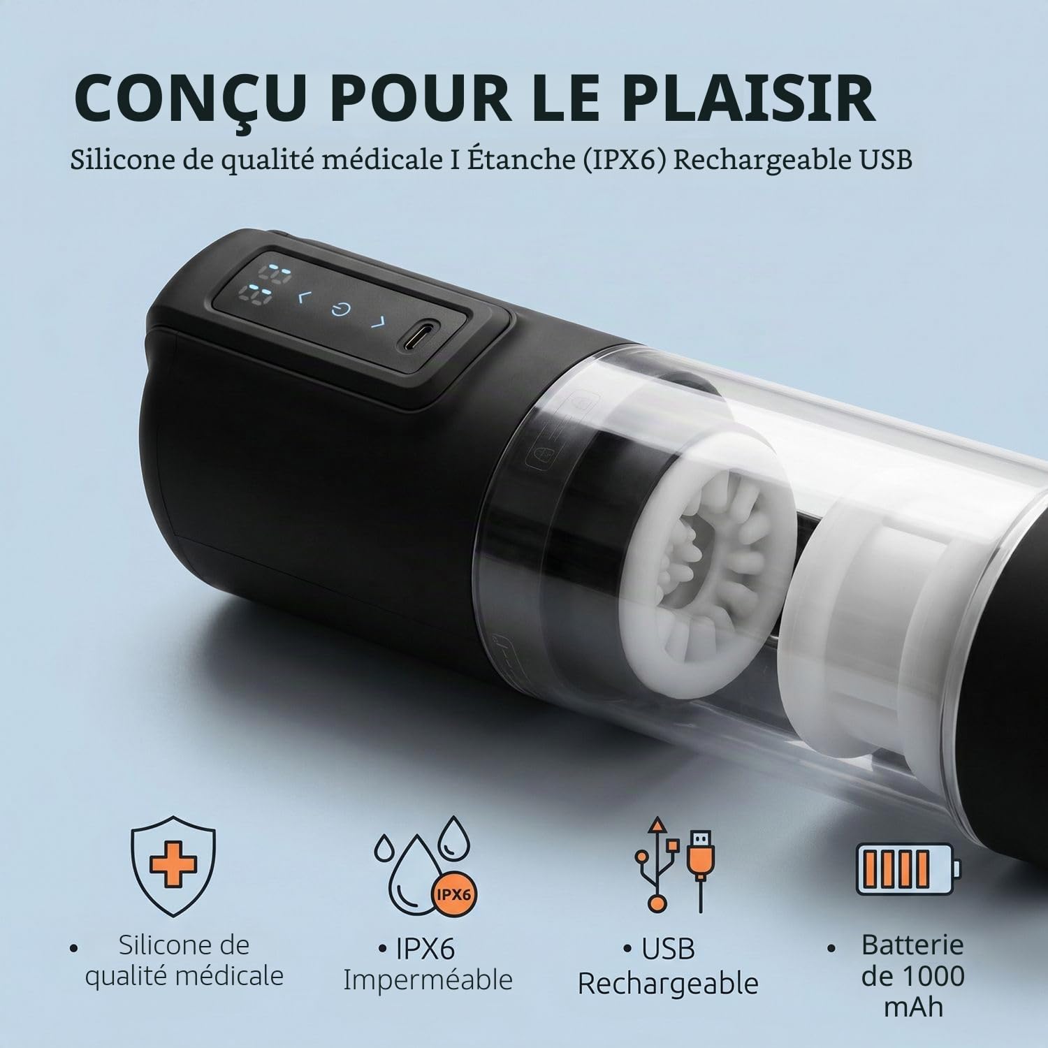 Masturbateur cognant, rotatif et vibrant CX10