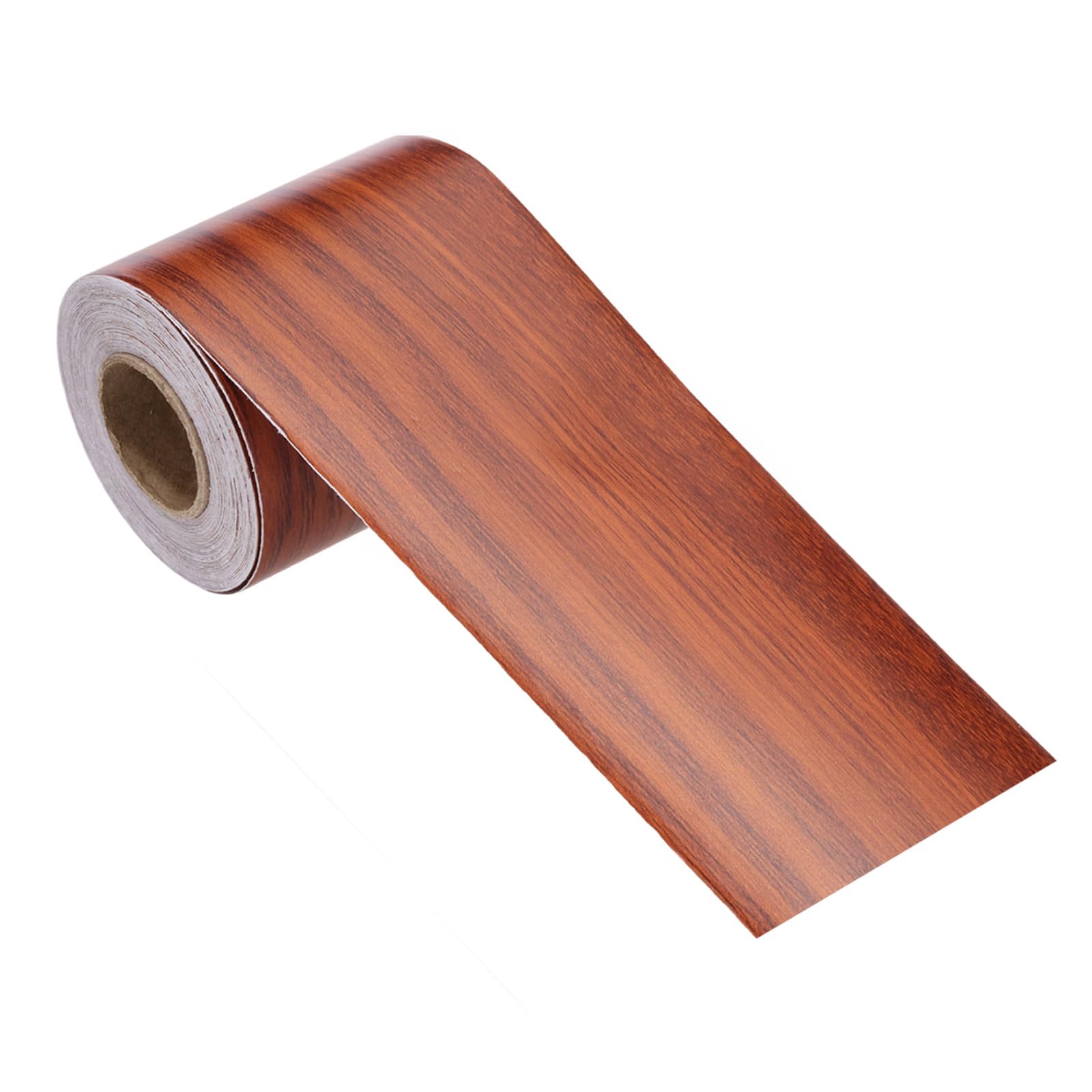 sourcing map Wood Grain Repair Tape, 2 Inch x 33 Feet Self Adhesive Wood Grain Tape Multi-Purpose Wallpaper Border Trim for Furniture Floors Windows Doors Tables Home DIY Projects, Red Oak