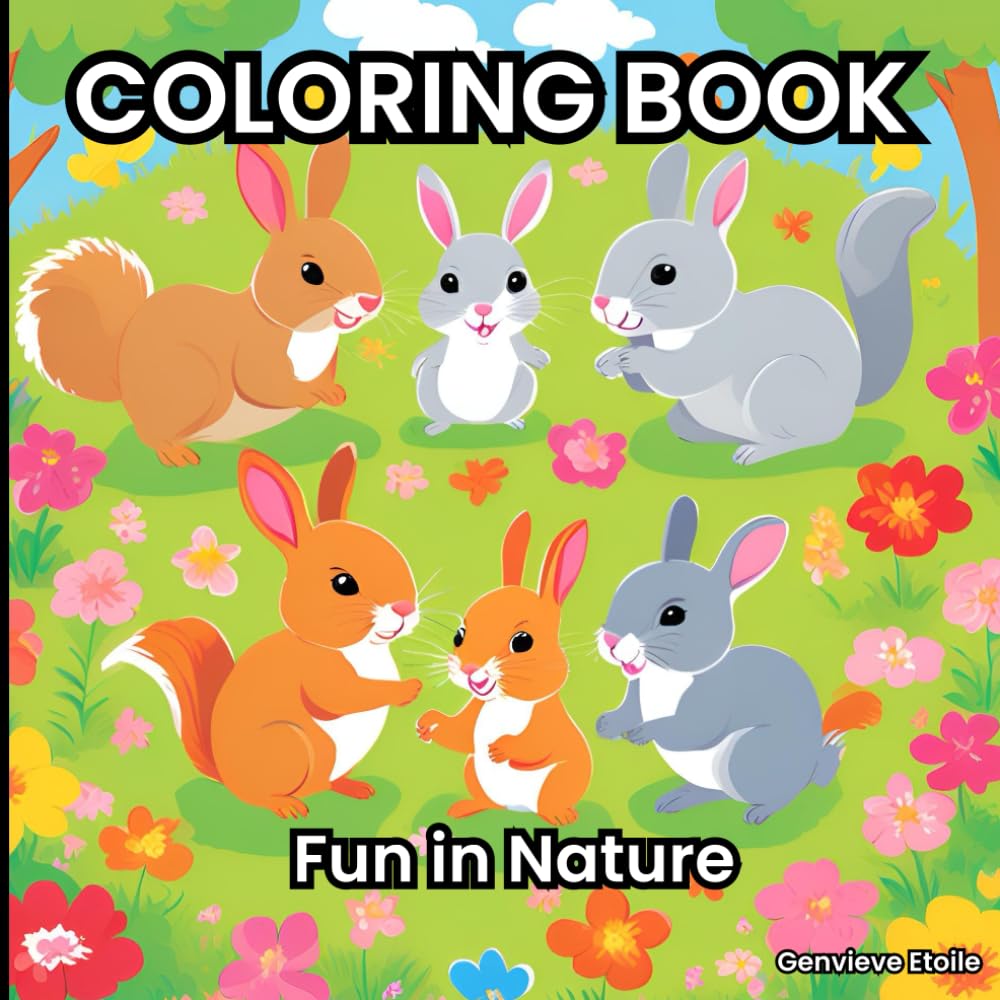 Fun in Nature: Children's Coloring Book: Fun nature themed coloring book for children