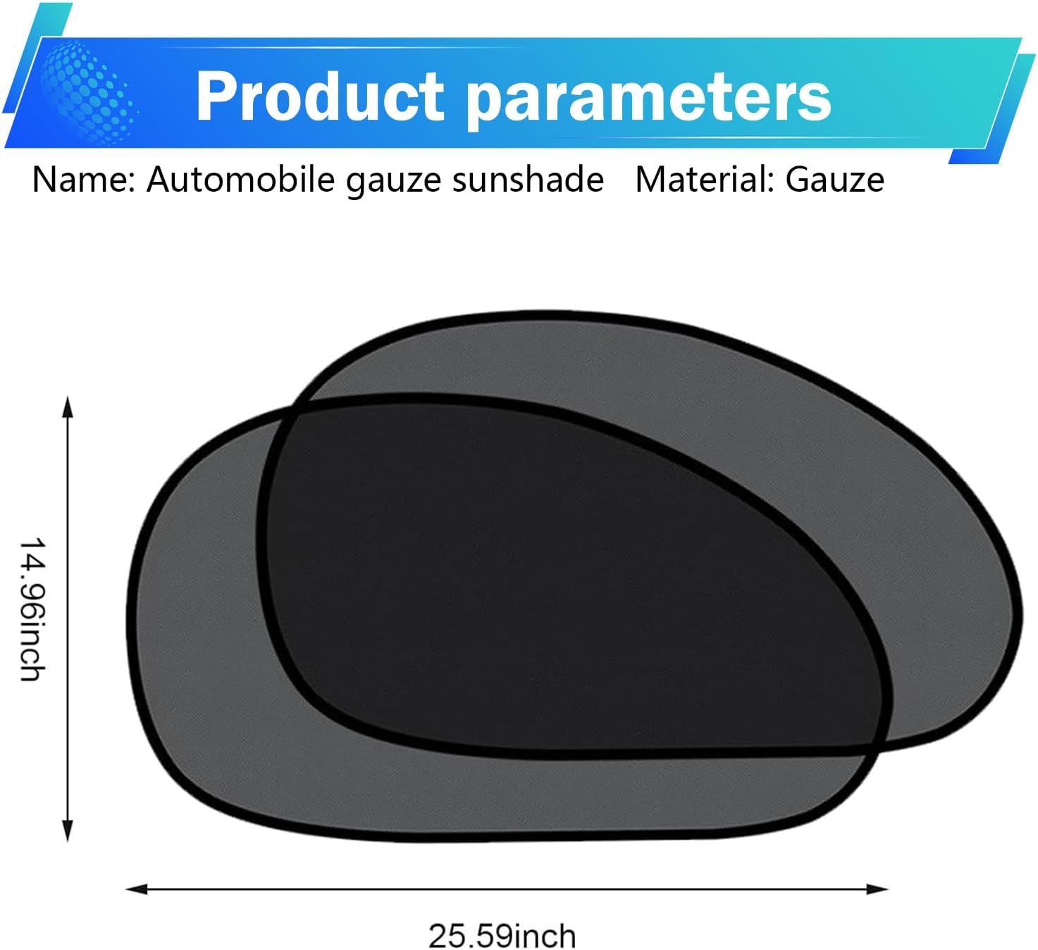 2 PCS Car Side Window Shades, Sun & Heat Blocking Shield for Baby Safety, One-way Mesh Privacy Cover with Suction Cups, Foldable Interior Protection Cover for Most Cars (Black) image 2
