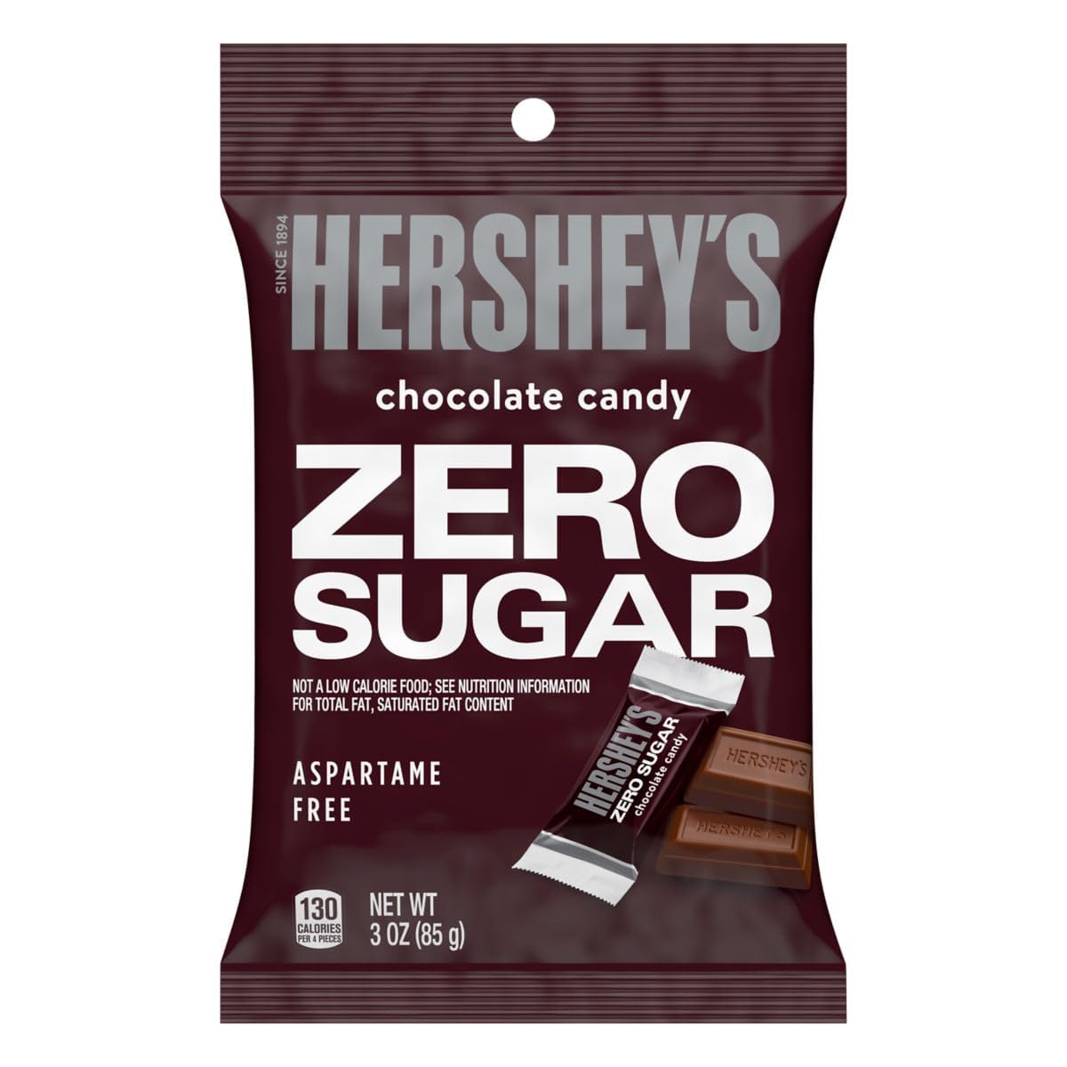 Hershey's Zero Sugar Variety Pack of 5 - Special Dark, Caramel Filled, Reese's Miniature Cups, York Peppermint Patties, and Hershey's Chocolates - Fun for the Whole Family