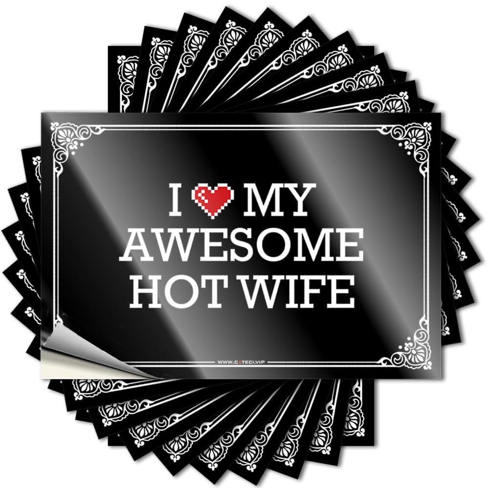 Tattoos Western Bedroom Accessories Bottle I Love My Awesome Hot Wife - No Residue Decals for Teacher(6X9CM)